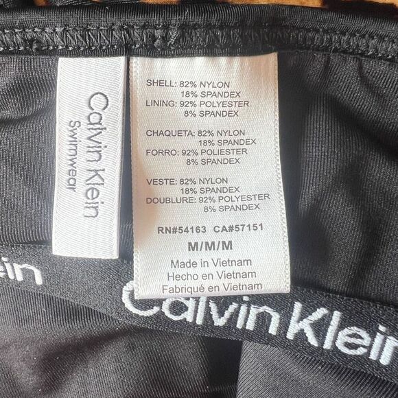 Calvin Klein V-Wire Halter Tankini Top Jaguar Brown Size Medium NWT - Picture 14 of 14